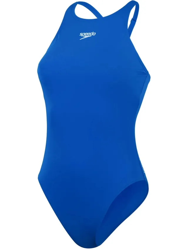 Speedo Endurance+ V-back Longer Body Badpak Vrouwen Blauw