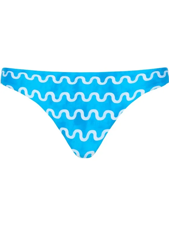 Seafolly Women's Soundwave Hipster Tie Side - Bikinibroekje, blauw