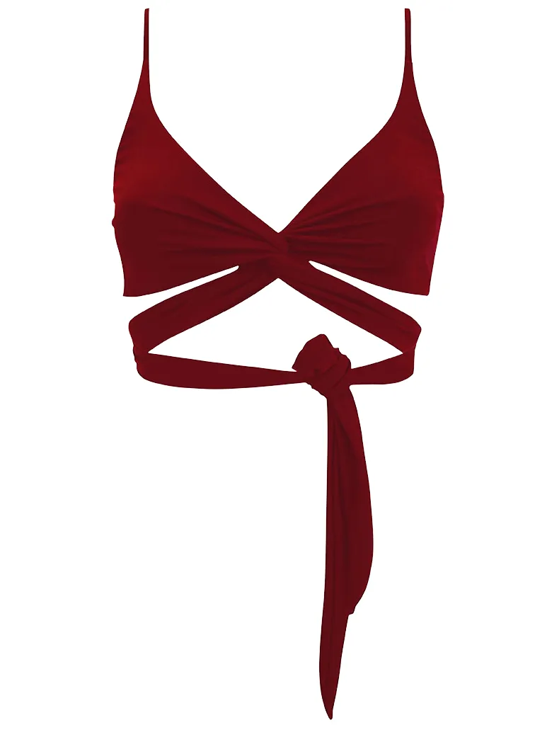 Anekdot dames vegan Bikinitop Lin Merlot donkerrood, foto 2