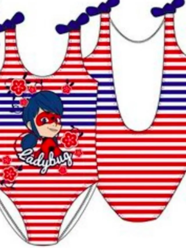 Miraculous Ladybug badpak - rood - maat 104 / 4 jaar rood blauw