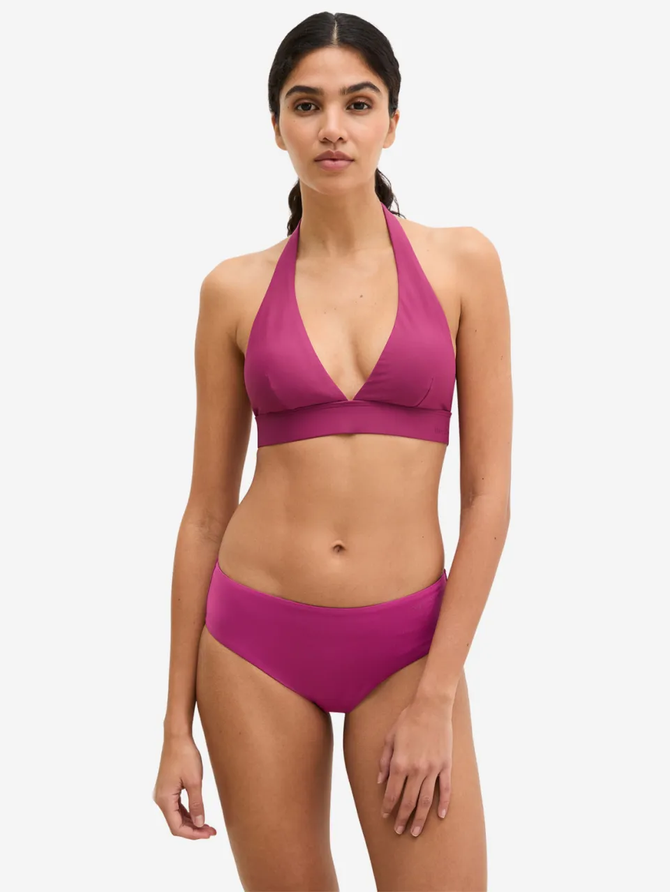 Marc O'Polo Vrouwen Triangel bikinitop Abstract Leaf Paars