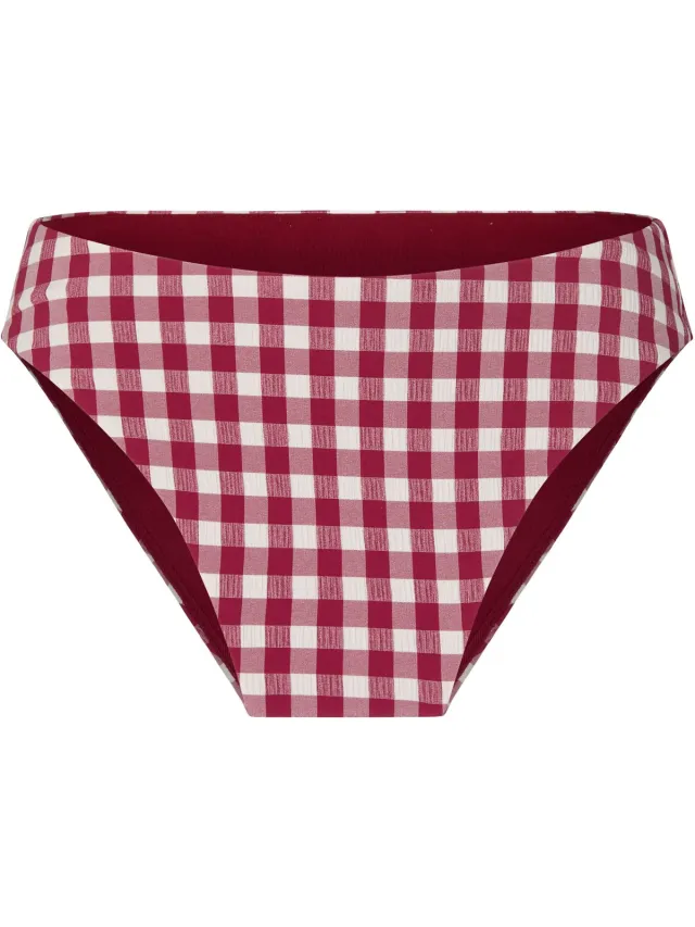Hunkemöller Hoog Uitgesneden Bikinibroekje met Hoge Taille Amalfi Rood