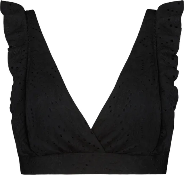 Beachlife Black Embroidery Dames Bikinitopje Zwart