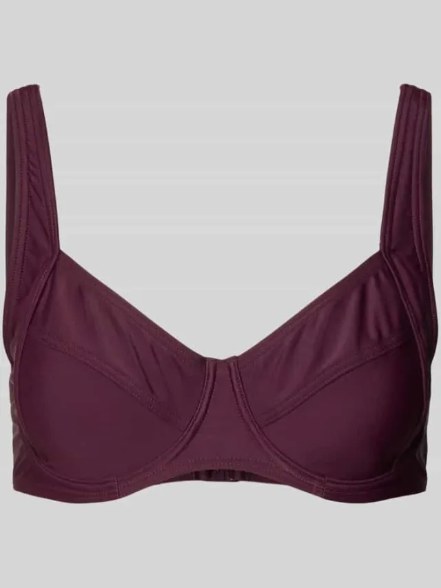 Lascana Bikinitop met beugel en brede bandjes model 'Lolo' Aubergine