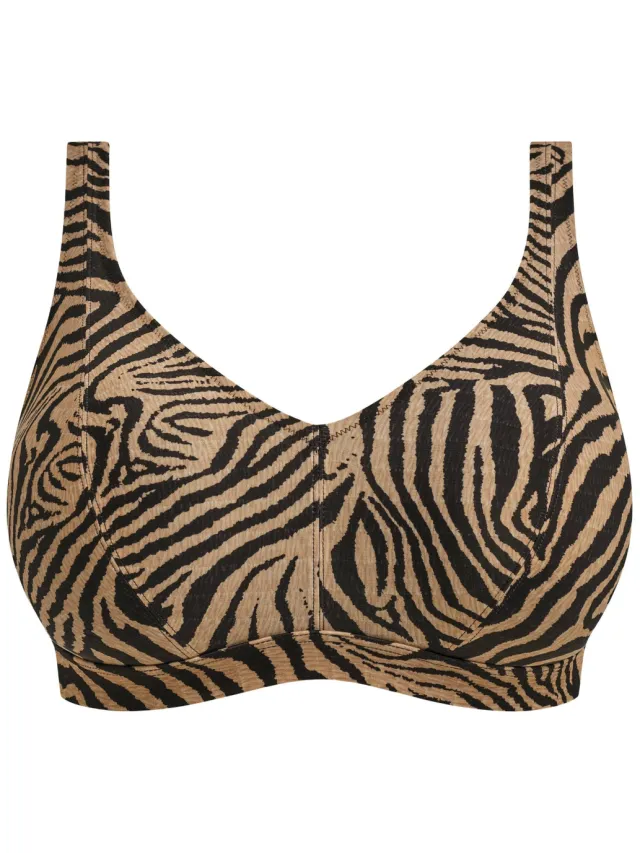 Elomi Tortoli Bay bikinitop zonder beugel zebraprint bruin/zwart, foto 2