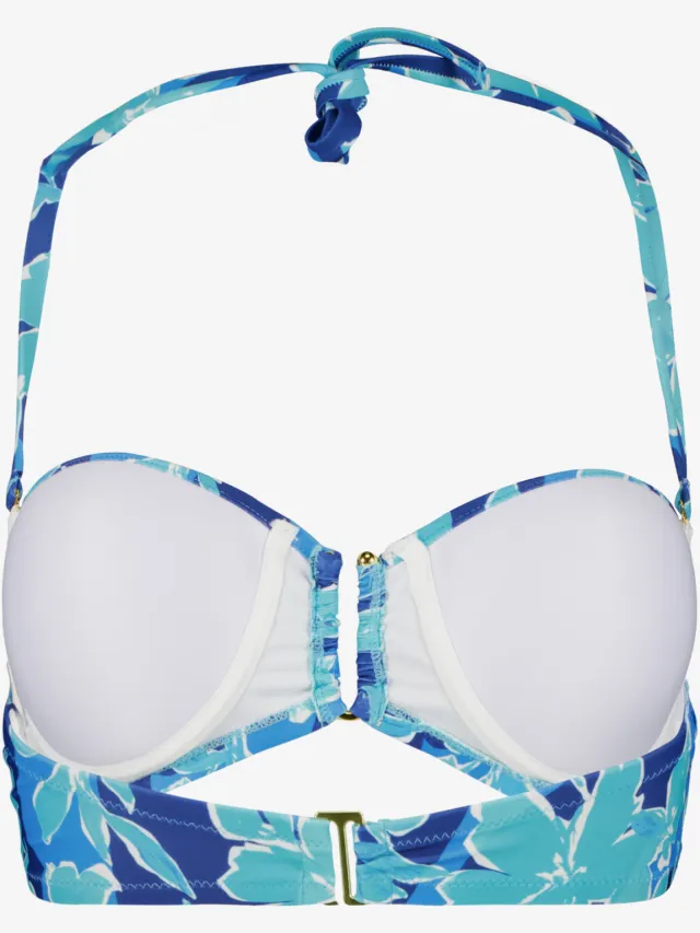 Osaga dames bikinitop met bloemenprint blauw