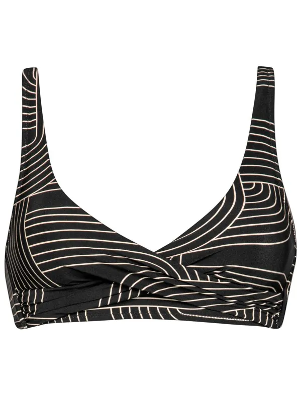 WATERCULT Women's Line Set Bikini Top No. 7330 - Bikinitop - Cup: B, zwart/grijs