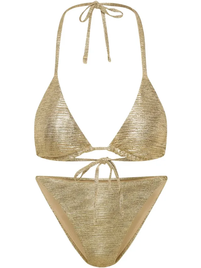 ESOTIQ Goldes-serie - Bikini - Goudkleurig - Triangelmodel