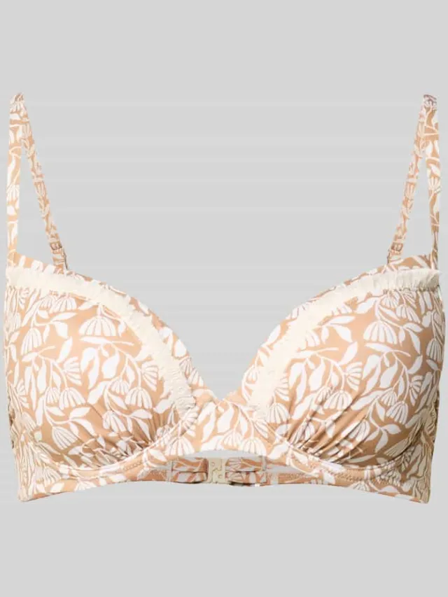 WATERCULT Bikinitop in all-over look model 'COASTAL BOHEMIA' Beige