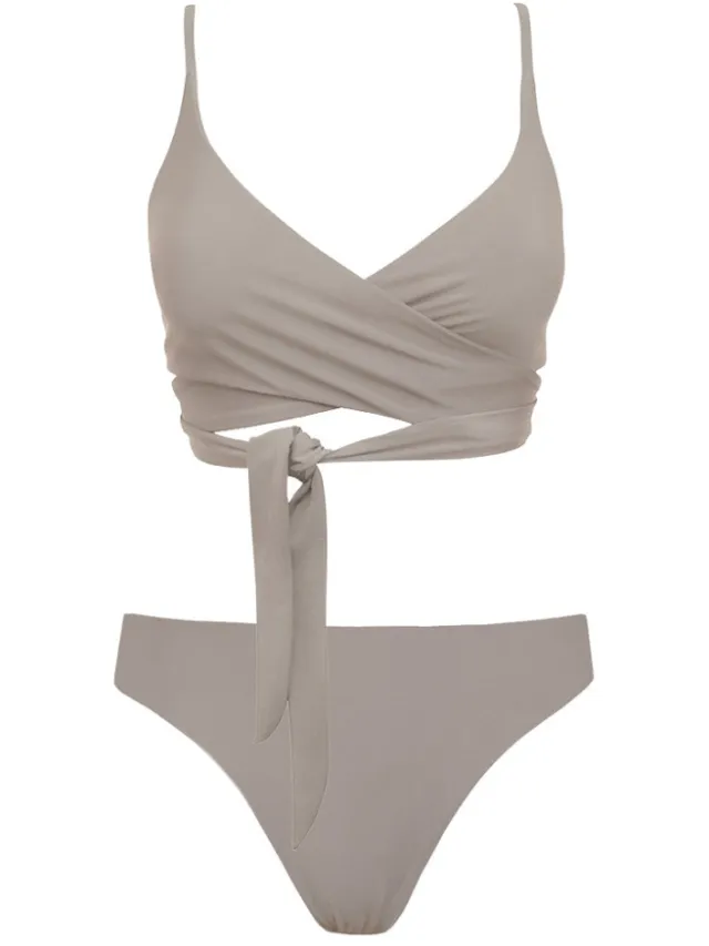 Anekdot dames vegan Bikini Set Lin Skyline Slim Mosaic Beige