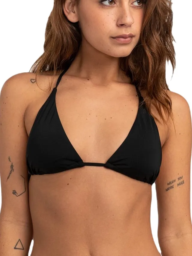 Billabong Sol Searcher Triangel Bikini Top - Black Pebble