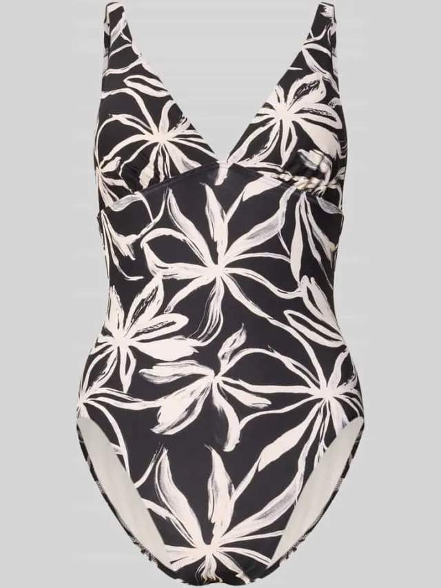 Marc O'Polo Badpak met bloemenmotief zwart, foto 2