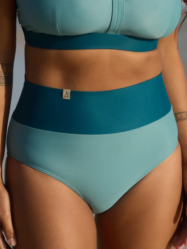 Inaska dames vegan Bikinibroekje Feel Ice Blue Petrol Blauw