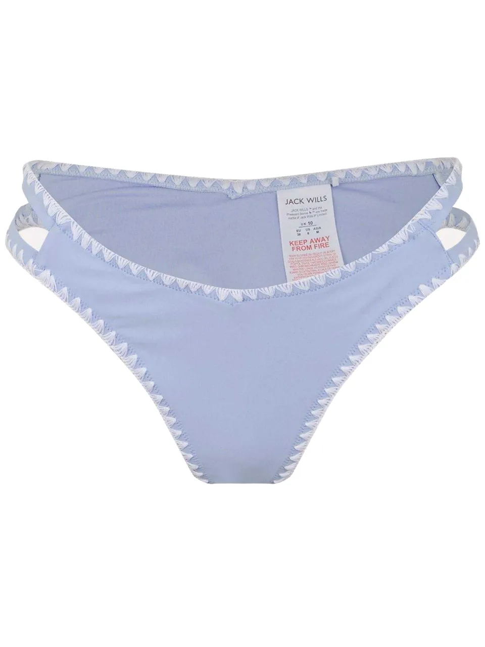 Jack Wills Dames/Dames Bikinibroekje met gehaakt randje (Wit), foto 2