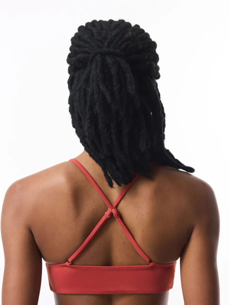 Penti Effen Gebreide Bralette Bikini Top Donkerrood