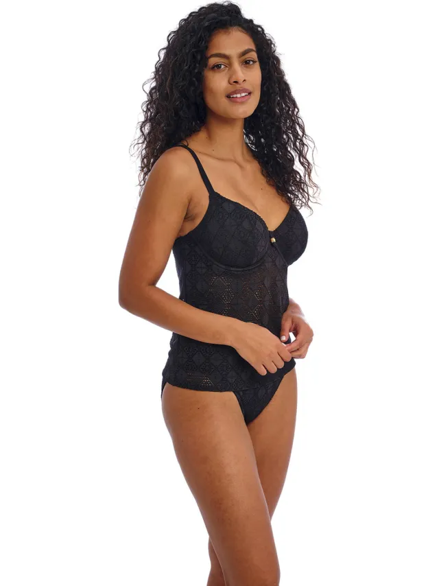 Freya Nomad crochet tankini bikinitop zwart, foto 2