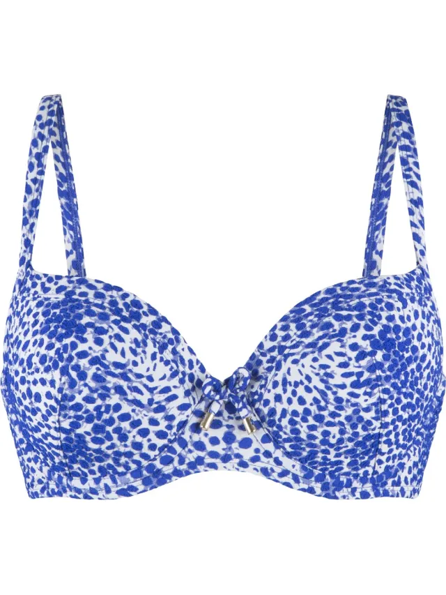 LingaDore Voorgevormde Bikini top Blauw/wit print