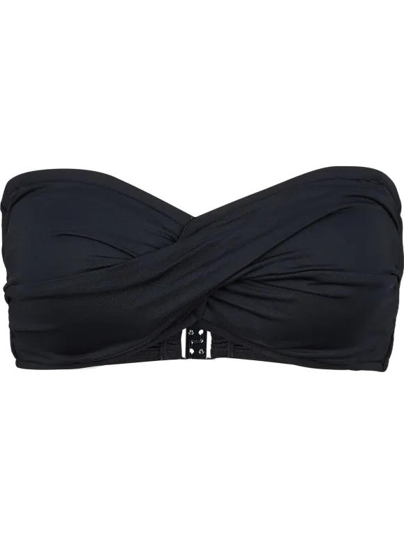 Seafolly Women's Collective Twist Bandeau - Bikinitop, zwart