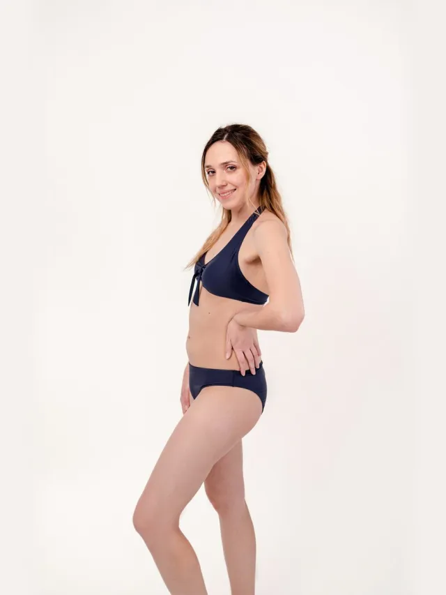 Selenacare Bikinitop - Blauw - M - Menstruatie Badmode - Verstelbare Bandjes - Gerecycled Materiaal