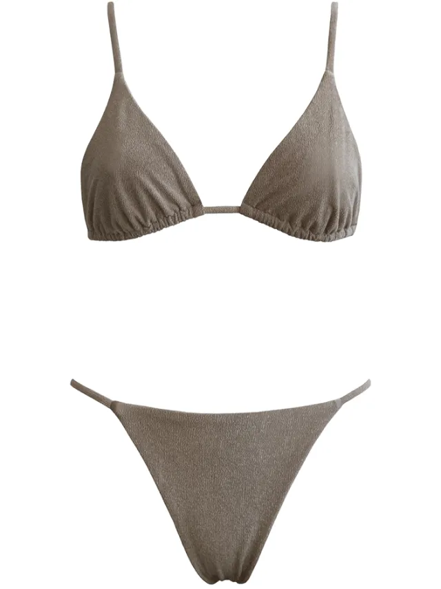 Anekdot dames vegan Bikini Set Olbia Zand Lichtgrijs