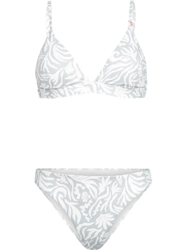 Brunotti Aurely-Print - Bikini Aqua Grey - Dames - Bralette Bikini Set - Verstelbare bandjes - 44