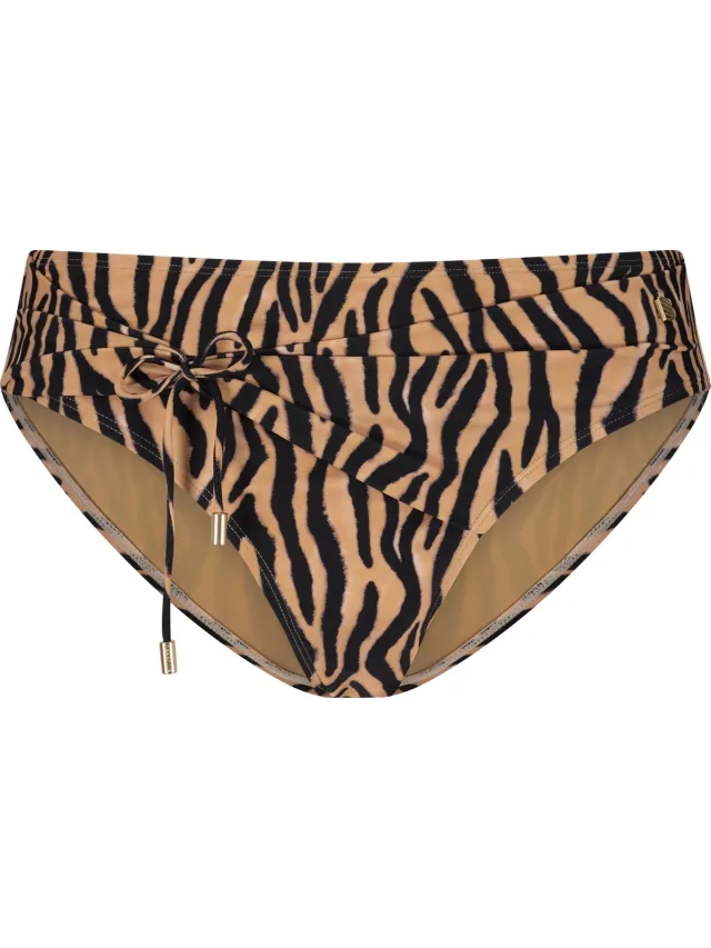 Beachlife Soft Zebra Dames Bikinibroekje - Maat 36 (S) Bruin, zwart