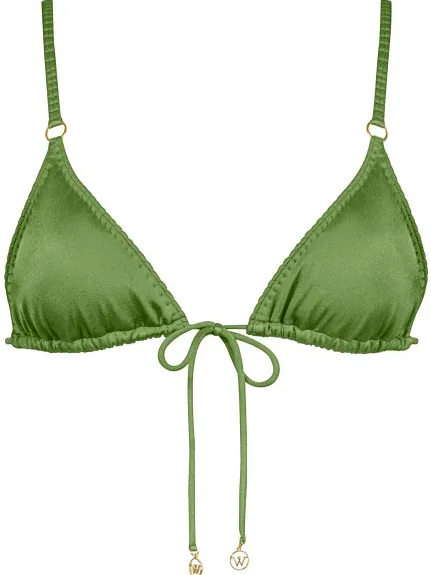 WATERCULT Women's Crafted Essentials Bikini Top No. 7231 - Bikinitop, groen