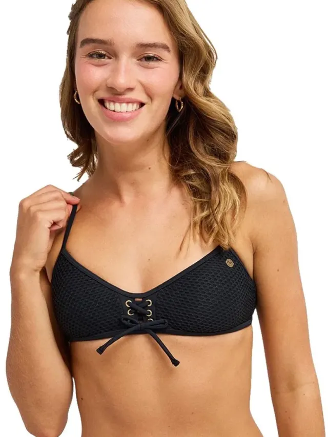 Roxy Island Bralette Bikinitop Zwart XL Vrouw Anthracite