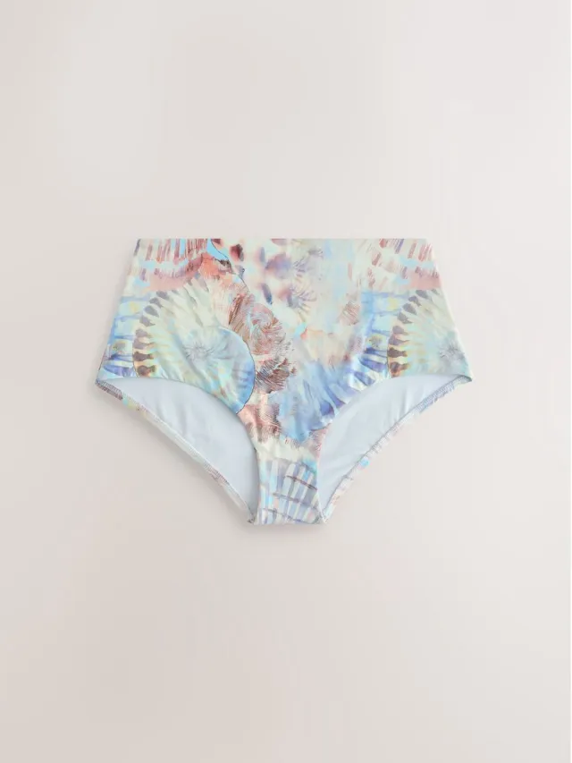 Next Dames - Tangabikinislip met halfhoge taille en kralen - Blauw Pastel Blue Shell
