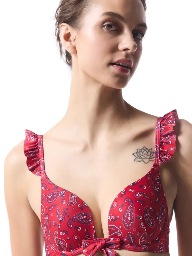 Penti Bandana Intense Push-Up Bikinitop Rood