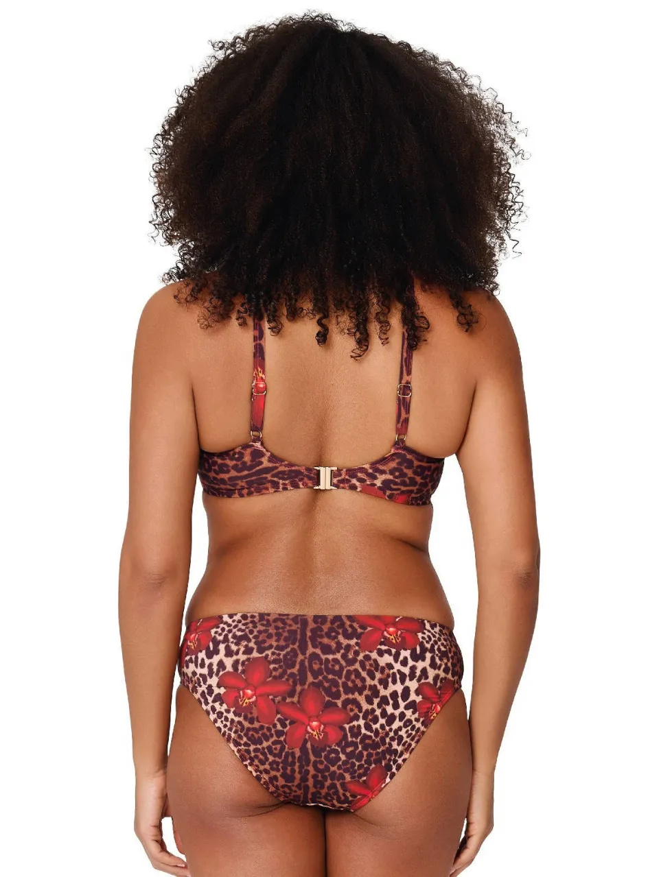Lingadore niet-voorgevormde beugel bikinitop bruin/rood, foto 4