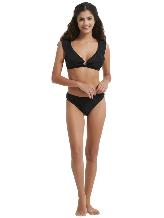 Be You Naadloze bikinibroekjes voor dames (Zwart)