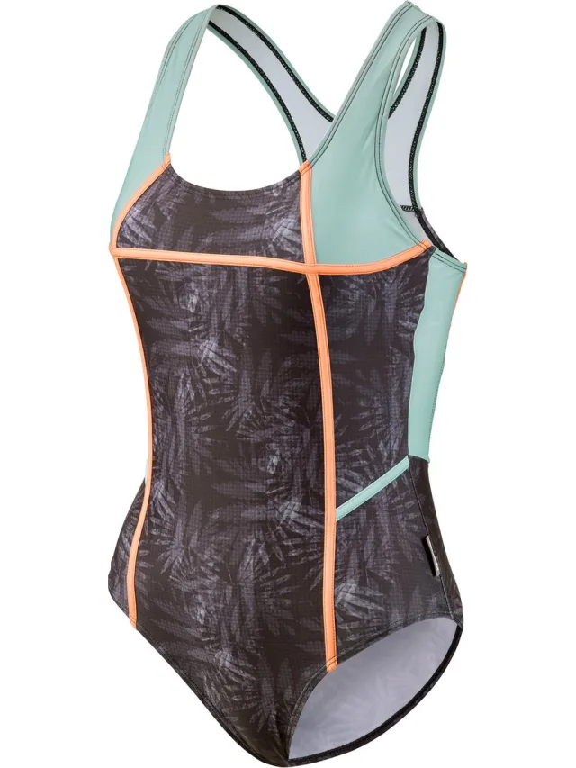 Beco badpak, borst support, uitneembare pads, zwart/multi color Zwart/Multicolor