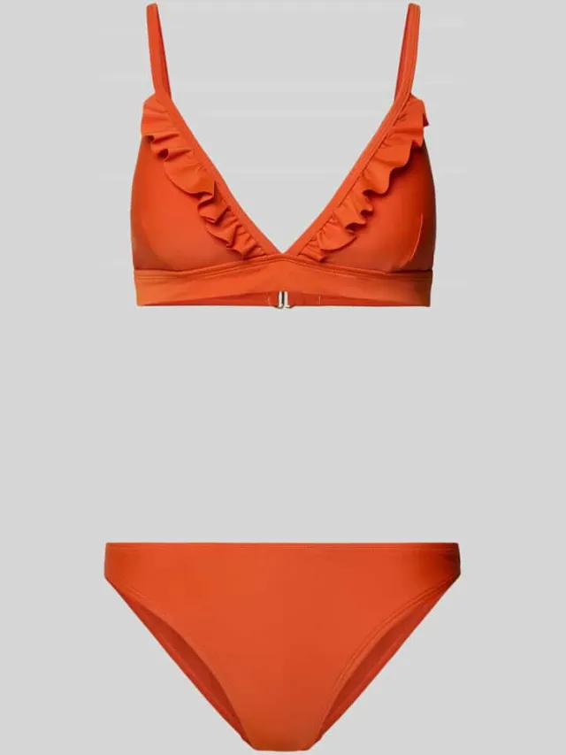 Shiwi Bikini-set met ruches model 'Beau' Terracotta