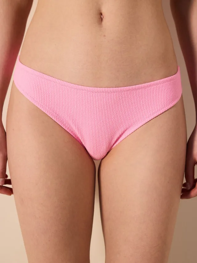 Penti Textured Ribbel Mid-waist Bikini-broekjes Blush