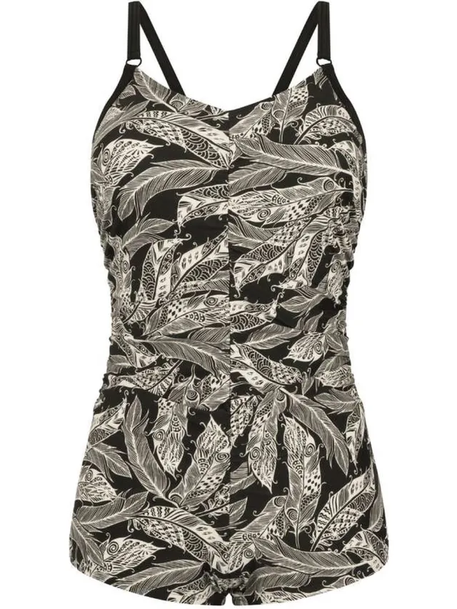 Amoena Ibiza - prothese badpak - kleur zwart / wit - maat 38C /