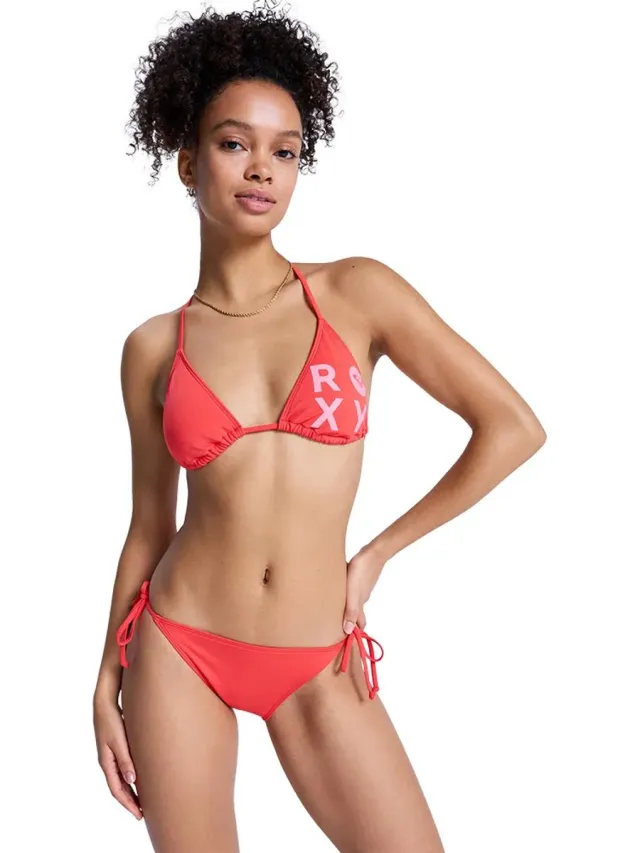 Roxy Essentials Sd Tiki Triangle Classic Ts Bikini Roze L Vrouw Hibiscus