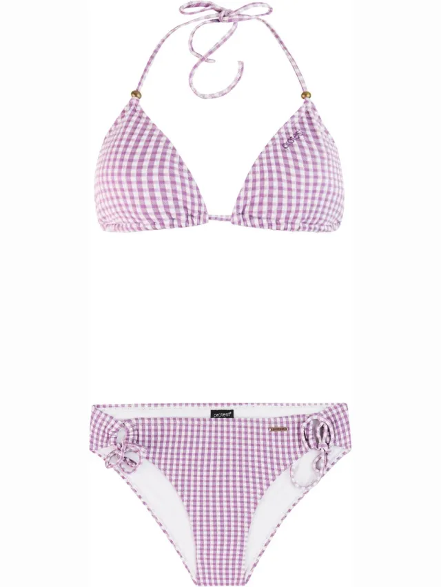 Protest PRTLife - Triangel bikini set Dames - Koordsluiting - Uitneembare vulling - Medium dekking - Paars Jelly Purple