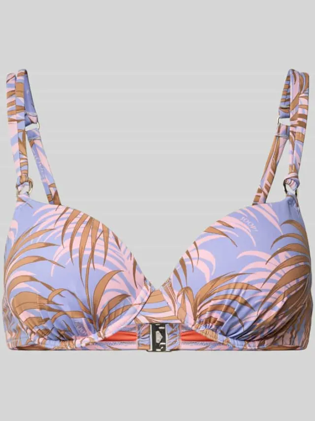 Joop! Bikinitop in allover-look model 'PALMERAS BEACH' Blauw