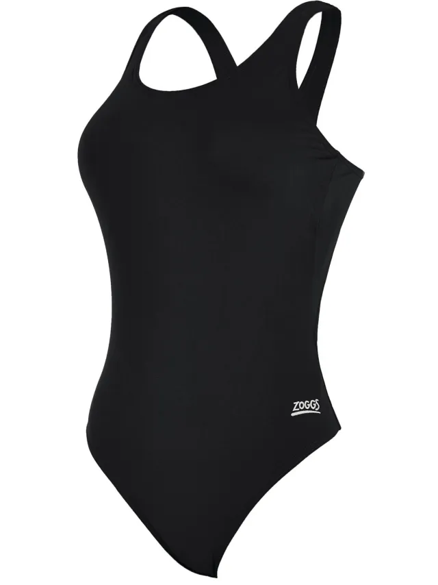 Zoggs Dames/Dames Cottesloe Powerback 2024 ééndelig badpak (Zwart), foto 2