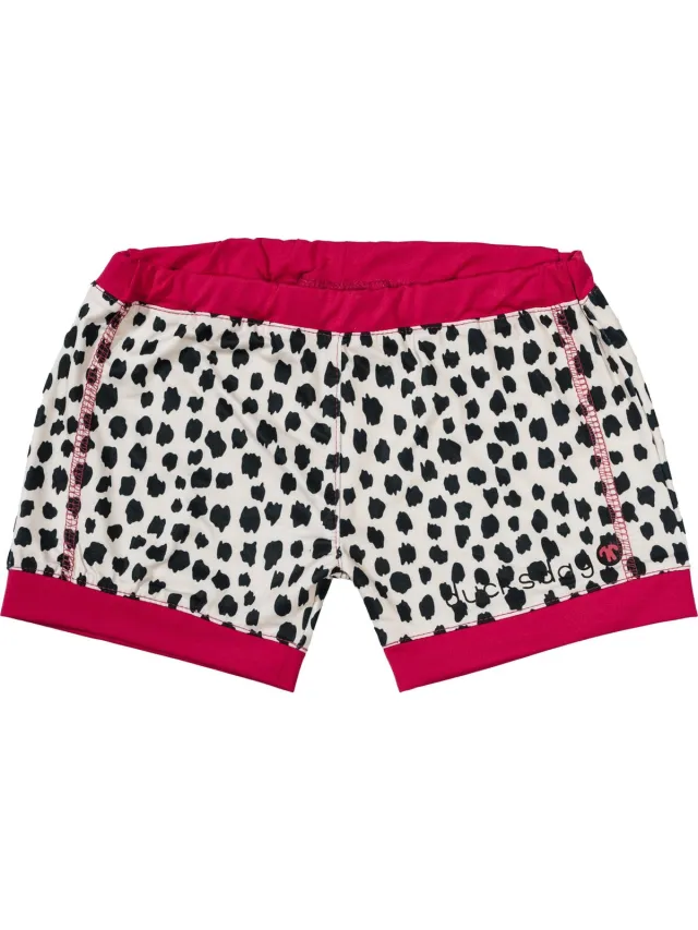 Ducksday zwembroek - UV beschermend - UPF50+ unisex – Caje – 122/128 - 8 jaar zwart, beige, rood