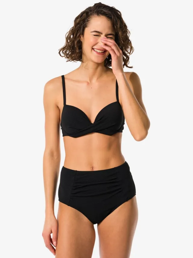 HEMA Dames bikinibroekje control hoge taille zwart