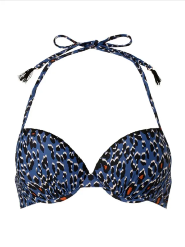 Shiwi Animania - push up bikini top kleur Blauw met fantasie print