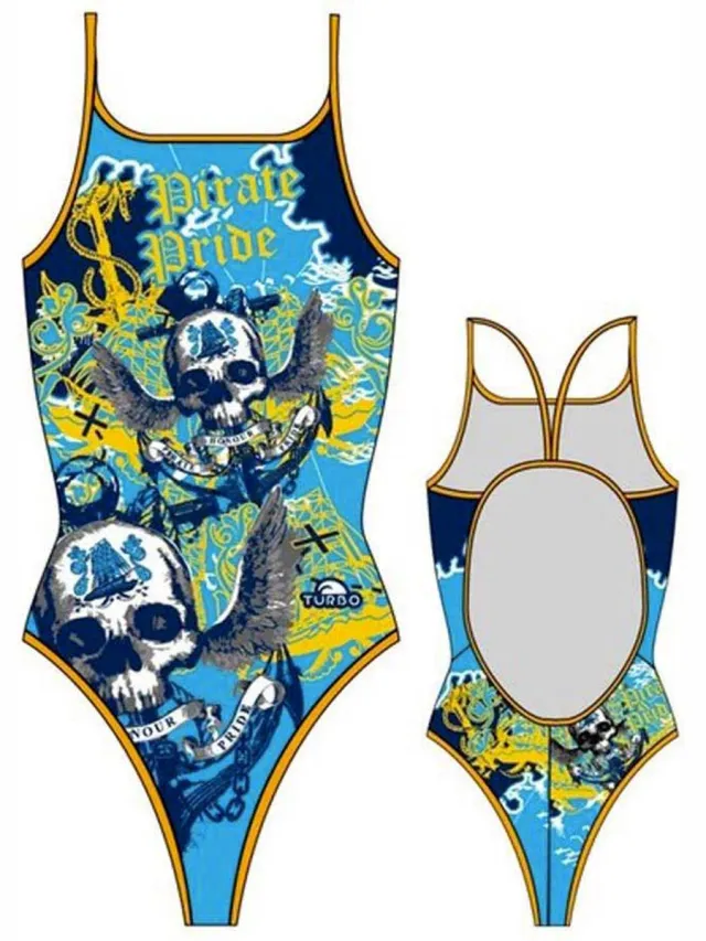 Turbo Pirate Treasure Zwemkleding Veelkleurig L Vrouw Sky Blue