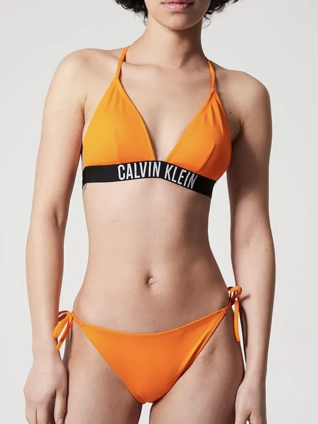 Calvin Klein Bikinibroekje met strikkoorden- Oranje