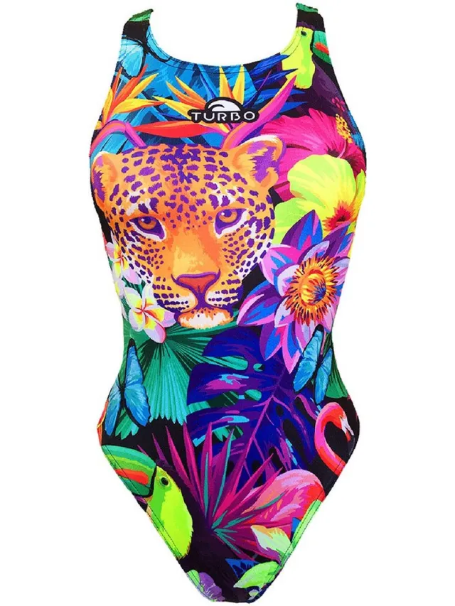 Turbo Cool Tiger Zwemkleding Roze 4XL Vrouw Pink