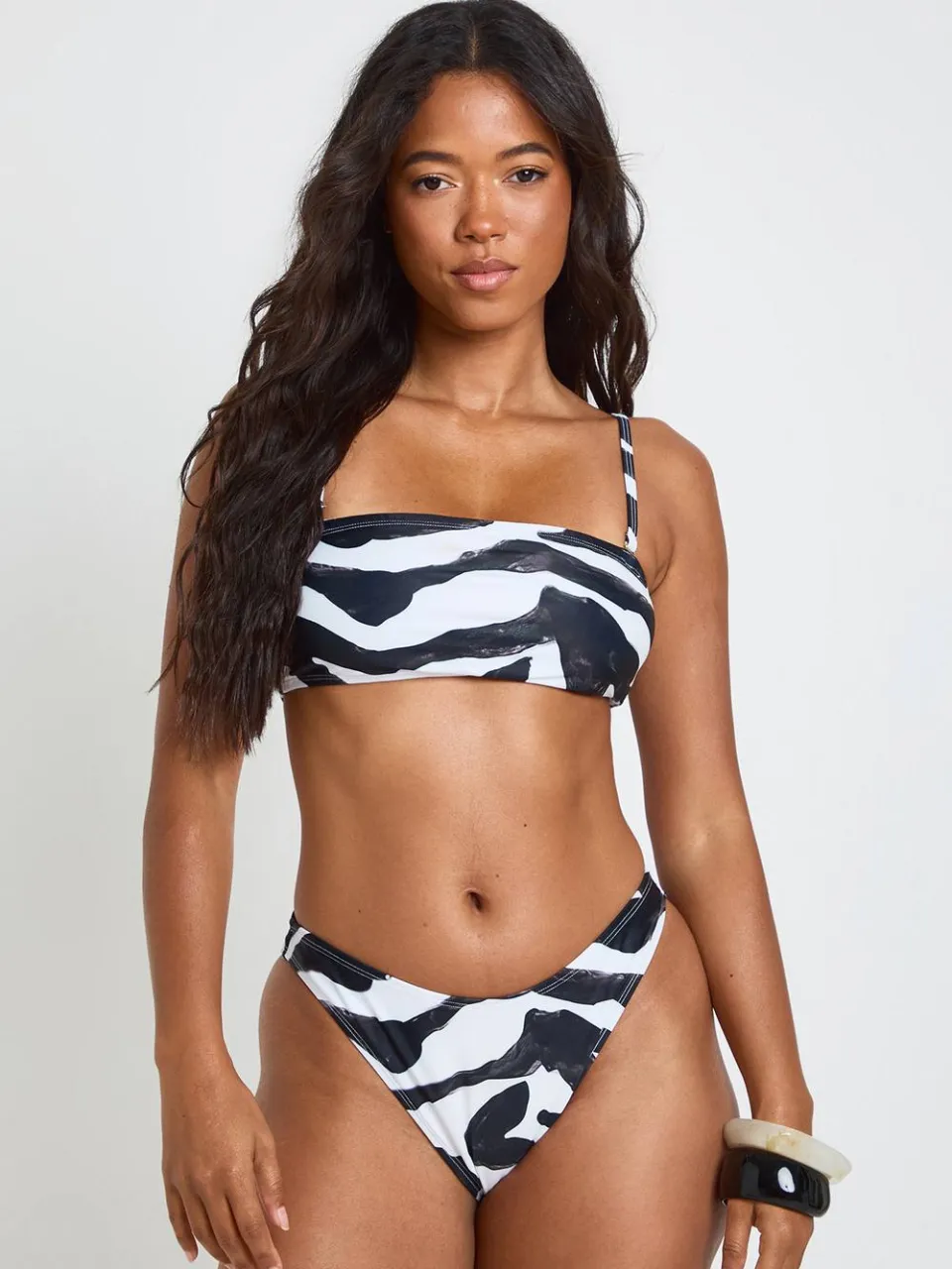 boohoo Dames Zebra Print Essentials Slip Bikinibroekje zebraprint, foto 4