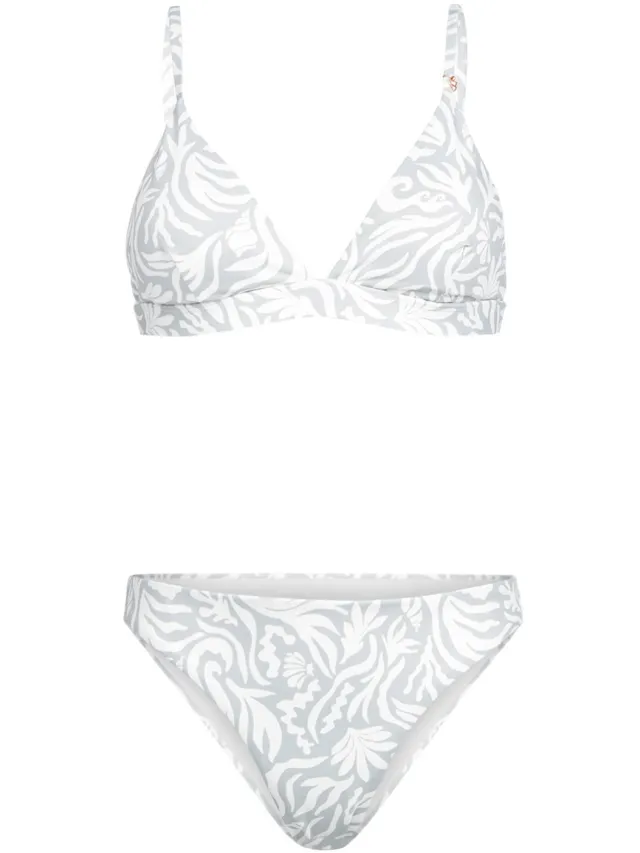 Brunotti voorgevormde triangel bikini set Aurely aqua grey