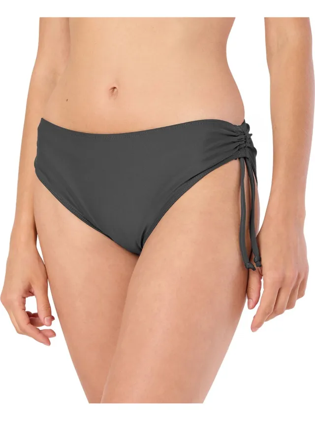 Merry Style Dames Zwembroek - Bikinibroekje - Elastische tailleband - Polyamide & Elastaan – Grafiet (9154) – 38 - MS-VR-Brief-2