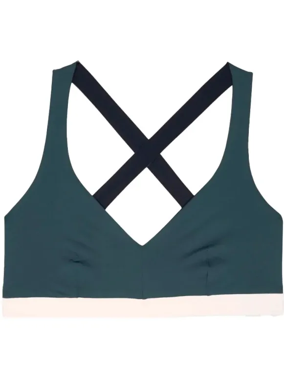 MYMARINI Women's Sport Bra - Bikinitop, blauw